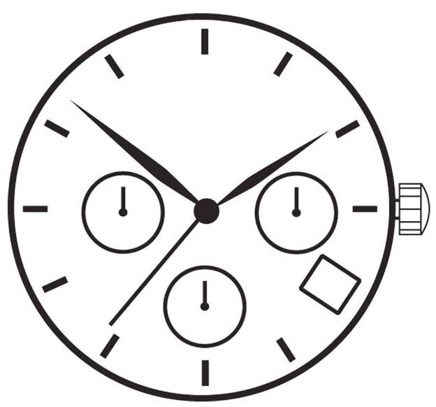 Watch Movement Ronda 5040 D Date @ 4 Far East Assembled