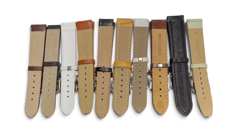 LOT OF 10 WATCH BANDS MIX SIZE STYLE AND COLORS16/ 18/20mm