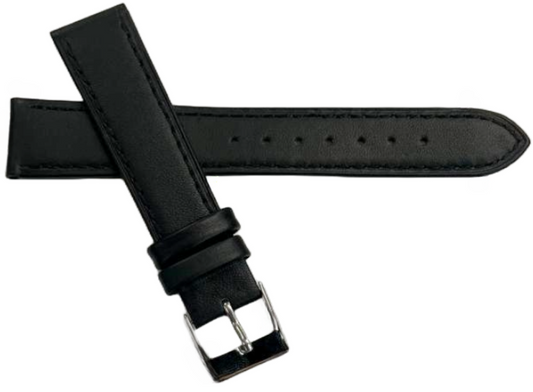 1PC Multi-Color Watch Band Size (20✖18)mm Stitched Plain Leather Strap