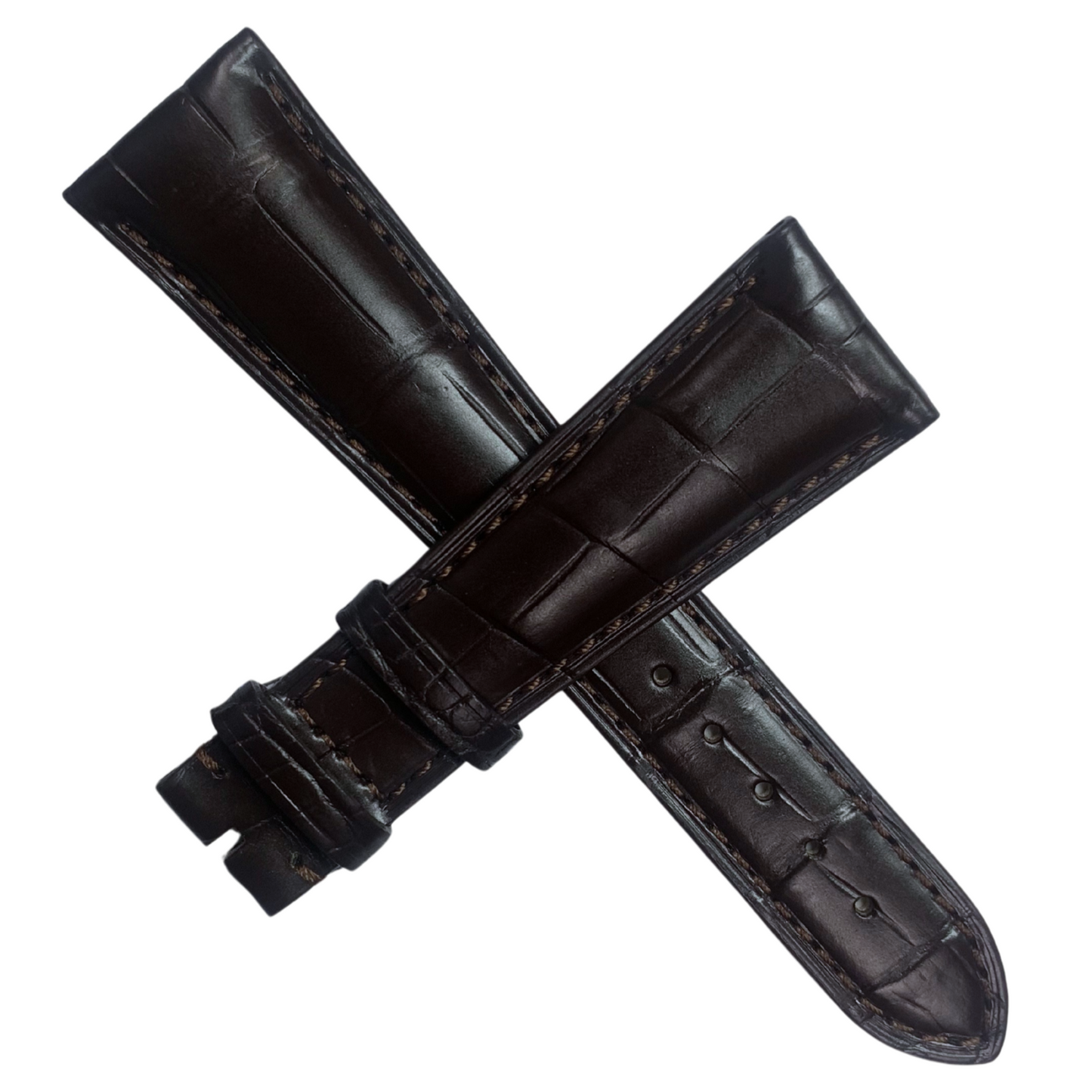 Luxury Genuine Alligator Leather Brown Leather Watch Band Strap – Multiple Sizes