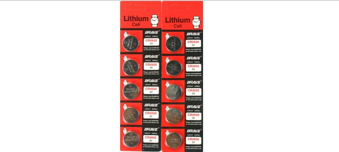 100 CR2032 Lithium Button Cell Batteries For Watches and Calculator
