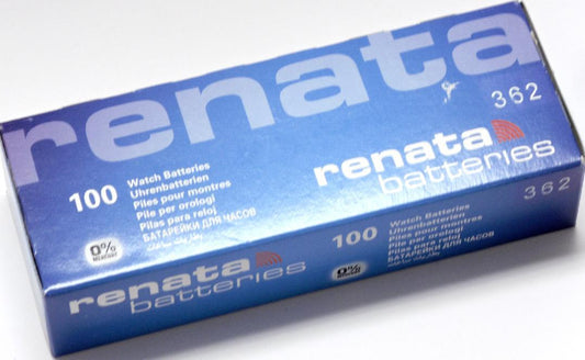 Renata 362 Watch Cell Batteries SR721SW,SWISS MADE, 0% MERCURY (Pack of 100)