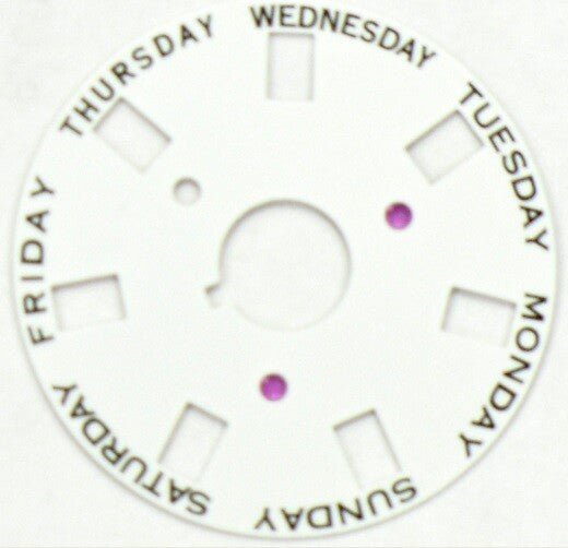 DAY DISC FOR ROLEX PRESIDENT 3055 WHITE 18038 18039 18046 18048 18049 MOVEMENT - Universal Jewelers & Watch Tools Inc.