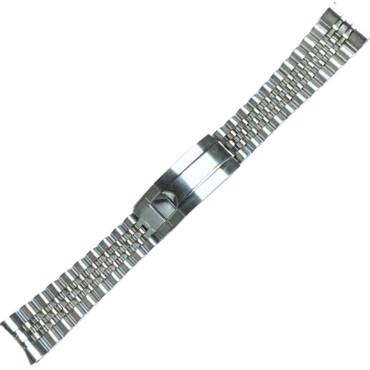 Stainless Steel Watch Band 13mm Strap w/ Fold‑Over Clasp for Rolex Jubilee 904L