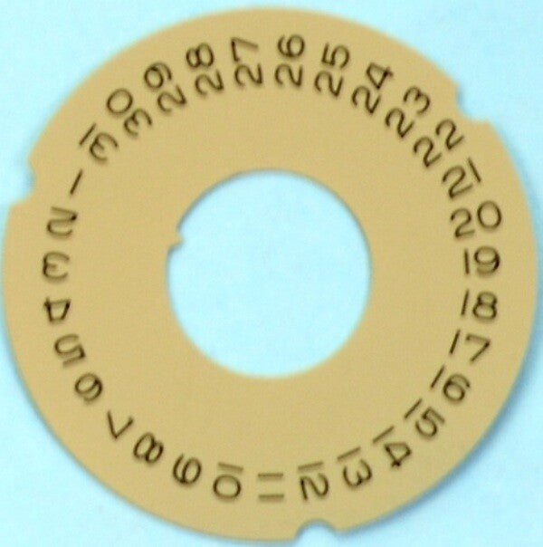 DATE DISC FOR ROLEX 3055 DATEJUST,18026 18028 18029 18038 18039 18046 CHAMPAGNE - Universal Jewelers & Watch Tools Inc.