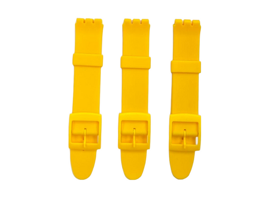 Swatch Replacement Plastic PVC Watch Band Flat without Pins 17mm