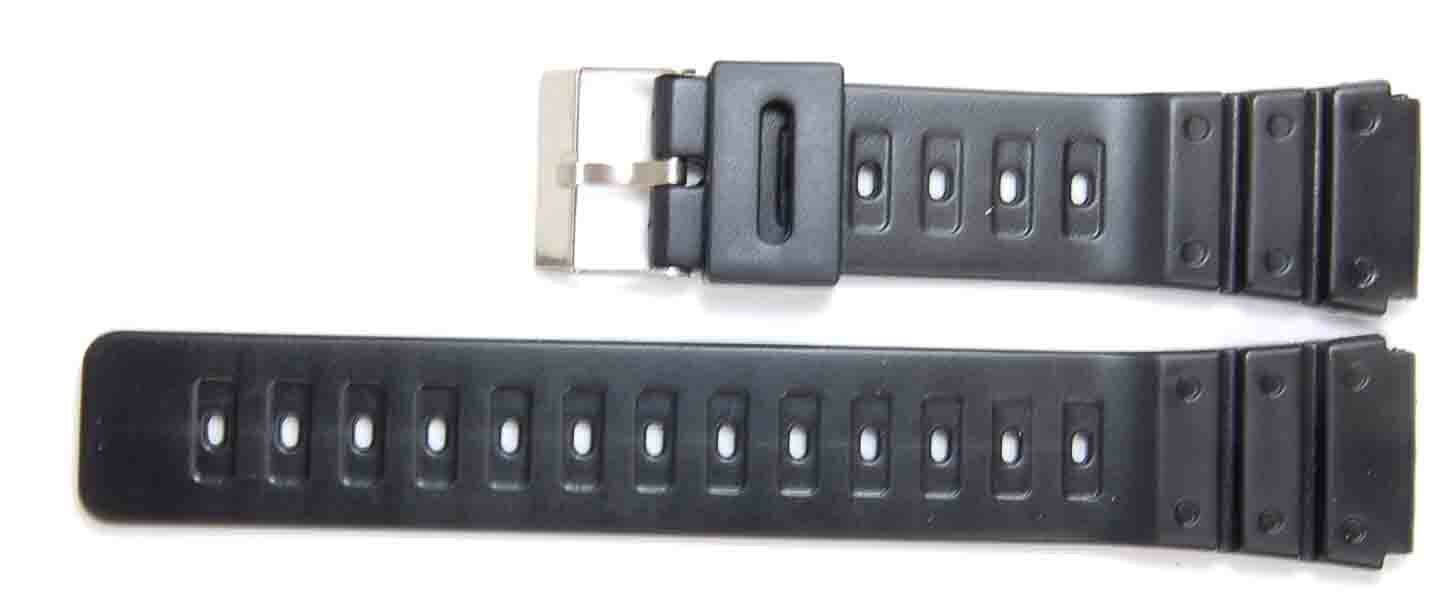 Lot of 6 Watch Bands 20MM PVC Black fit Casio, Timex and Other Watches 1106