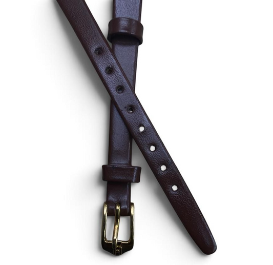 8mm Hirsch Diamond BROWN Leather Watch Band