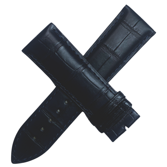 Luxury Genuine Alligator Leather Blue Leather Watch Band Strap – Multiple Sizes