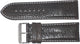 WATCH BAND(ITALIAN)GENUINE LEATHER GRAIN(SOFT)BROWN,PADDED WHITE STITCHES 28MM