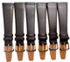 20 mm, 6 lots of Watch Band Dark Brown Genuine Leather Flat Plain