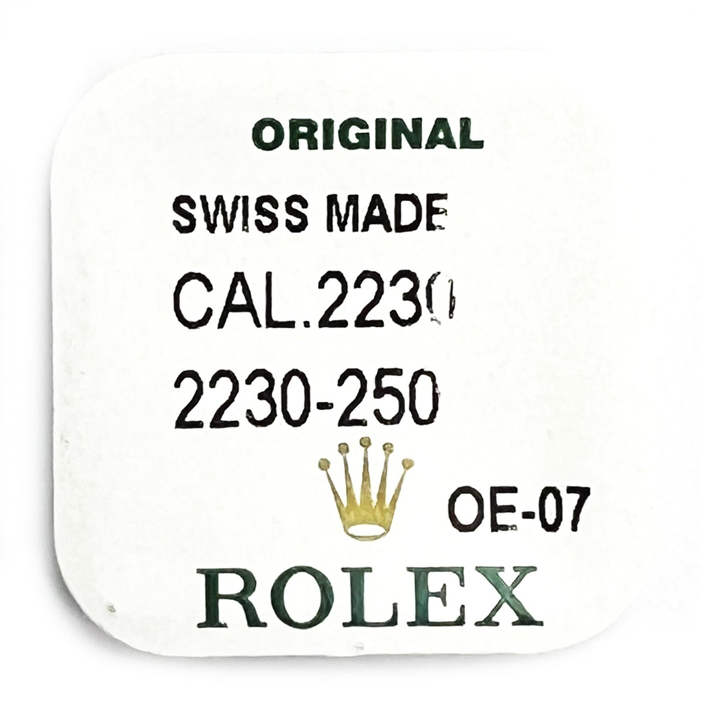 Rolex Caliber 2230 Part 250 Original Setting Wheel Pre Owned Excellent Condition
