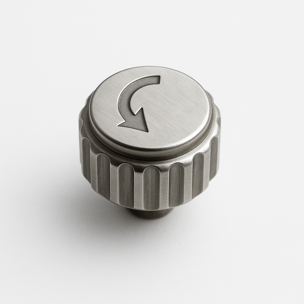 6.4mm Stainless Steel Replacement Crown with Tube for MOVADO 14141194