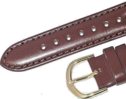 28 MM Dark Brown Genuine Leather Plain Watch Band, Lot of 6 bands