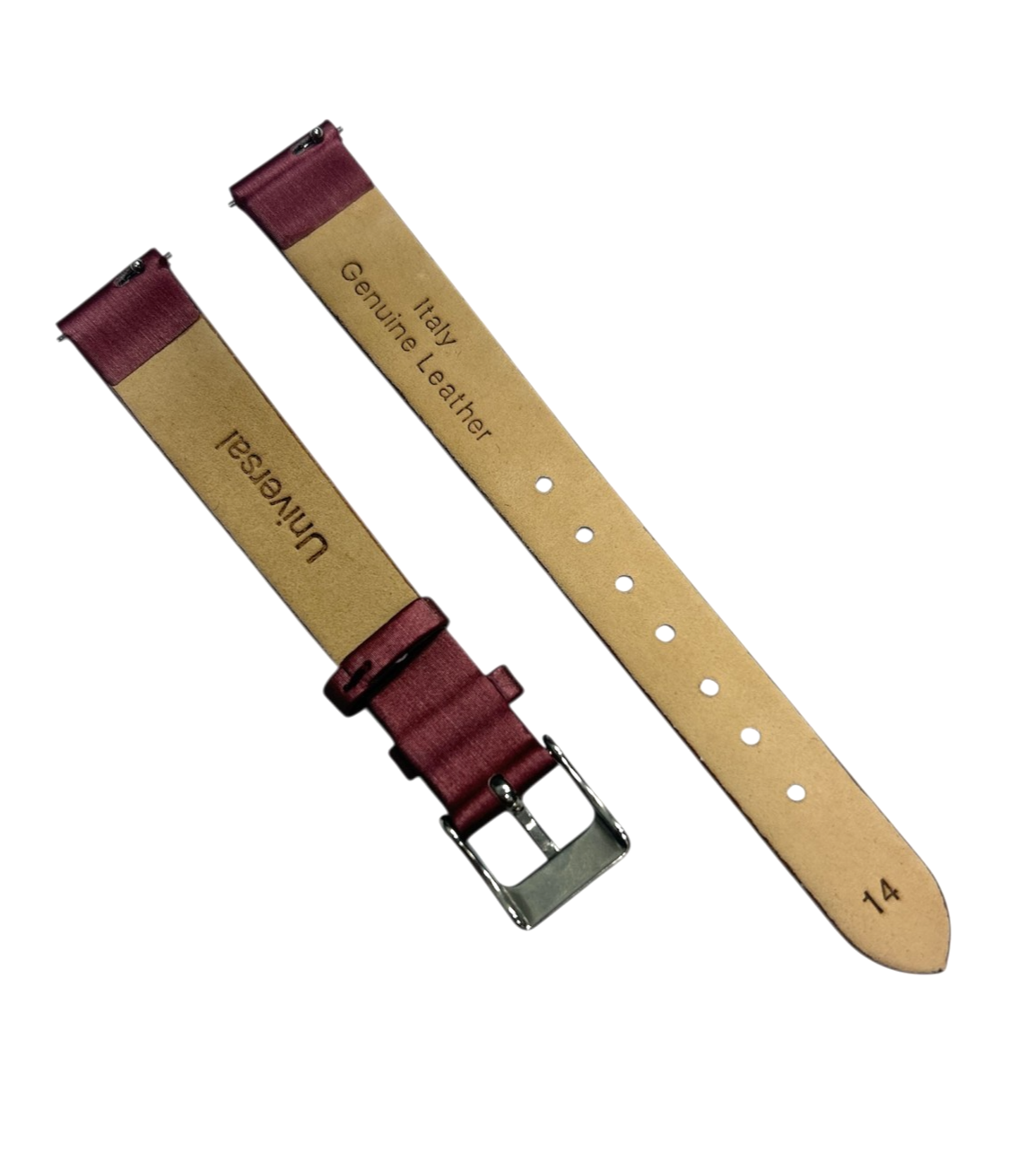 Satin Watch Bands w Quick Release pin Burgundy(12mm, 14mm, 16mm, 18mm, 20mm)