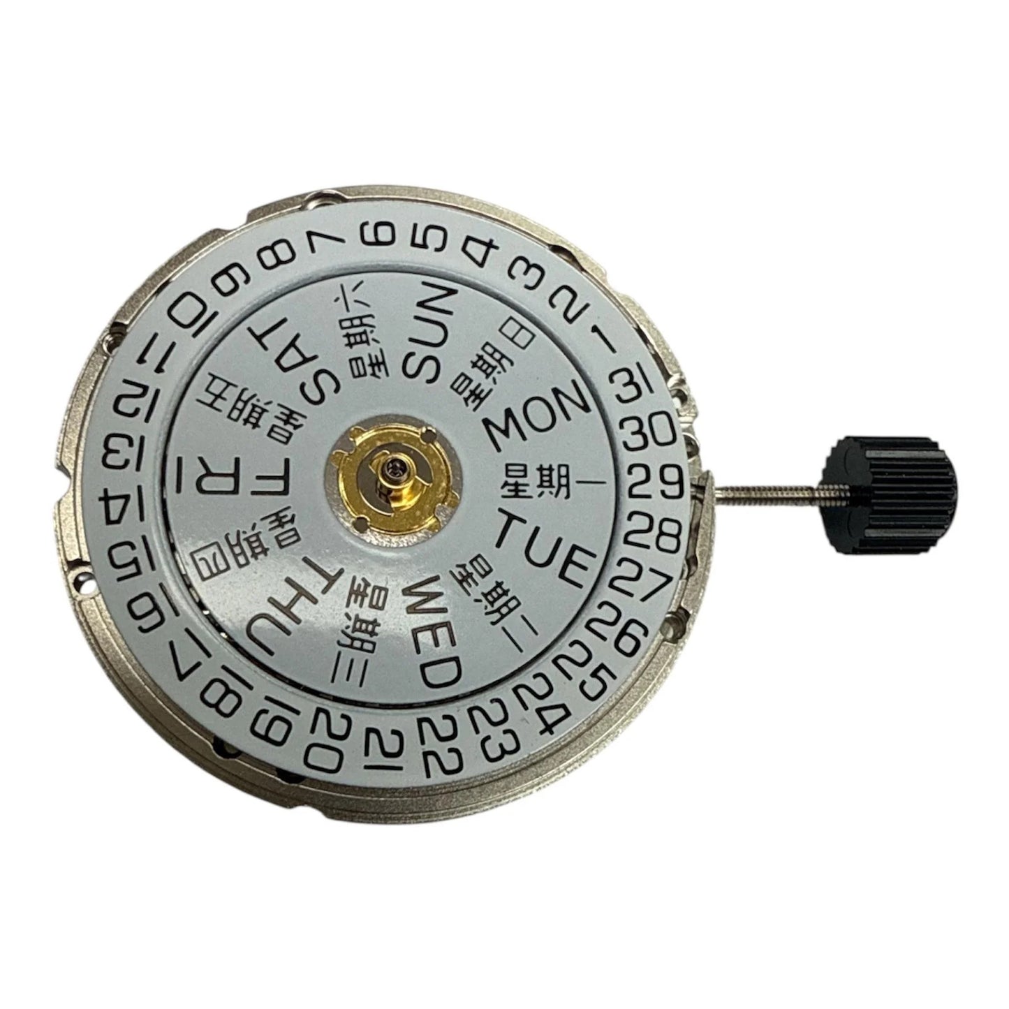 White Day/Date@3 Automatic Watch Movement For ETA 2836-2 SELLITA SW220 B