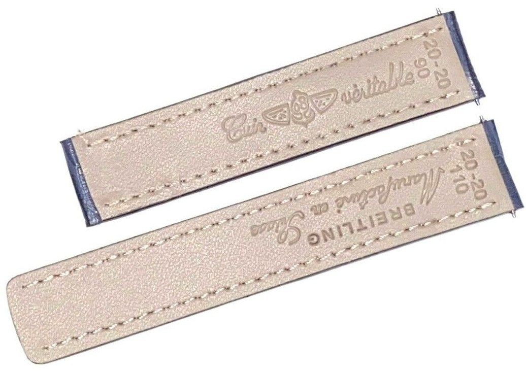 Genuine Leather Watch Band Without Deployment Clasp for Breitling Avenger