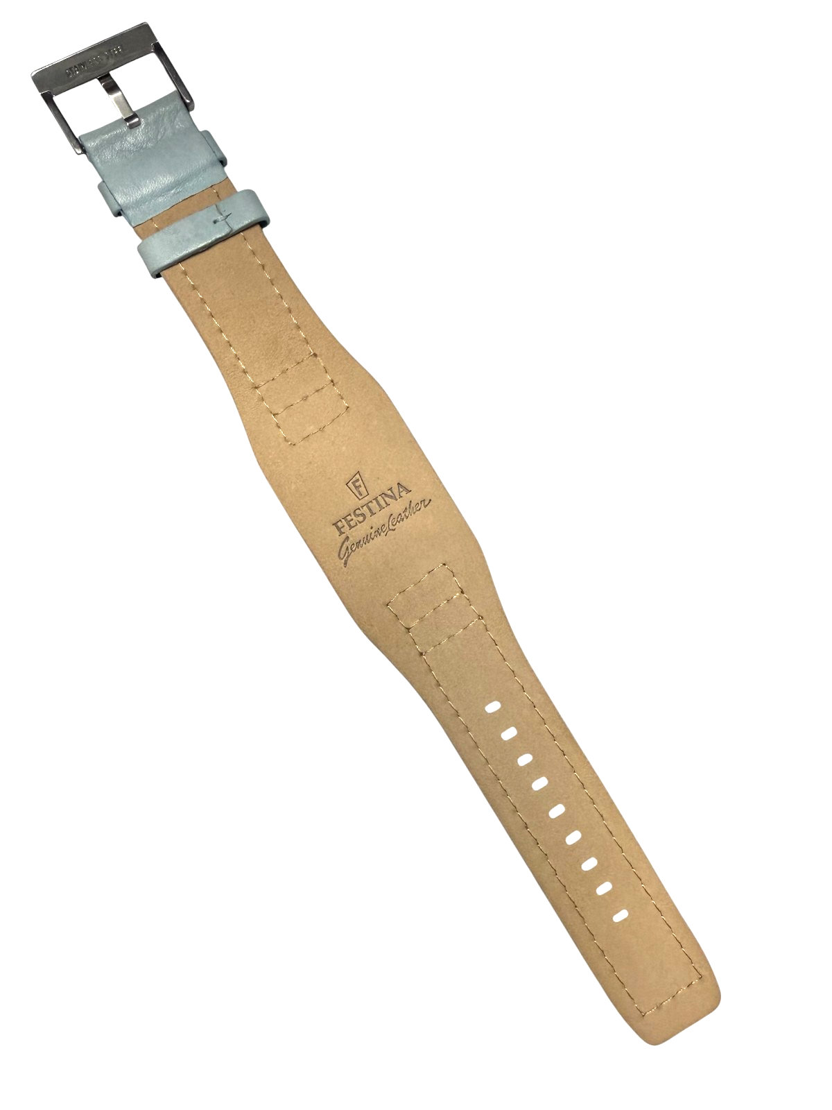 22mm Genuine Leather Turqoise Watch Band Compatible with Fossil & Guess