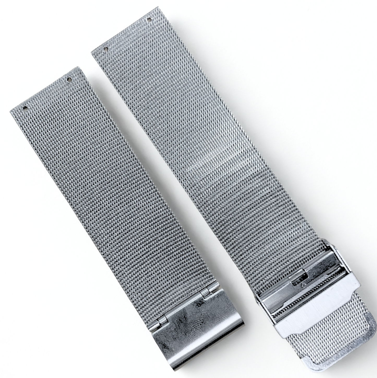 24mm Silver Color Timeless Milanese Mesh Stainless Steel Watch Band