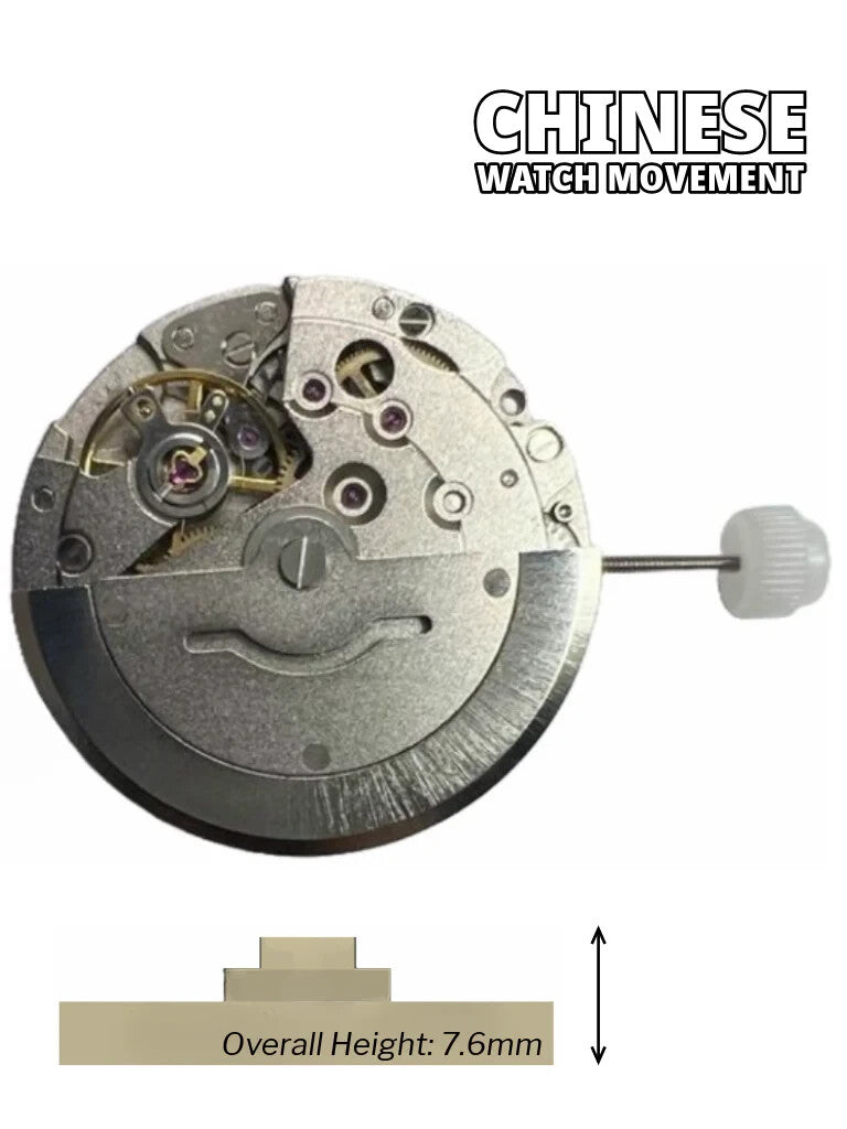 Chinese Automatic Mechanical Watch Movement DG2803 Day And Date At 3:00
