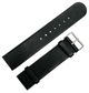20mm Black Leather Watch Strap – Genuine Leather Band, Matte Finish, Smooth Edge