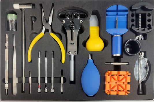 WATCH REPAIR TOOL KIT - 21 PCS - BREIFCASE TOOL CASE - Universal Jewelers & Watch Tools Inc.