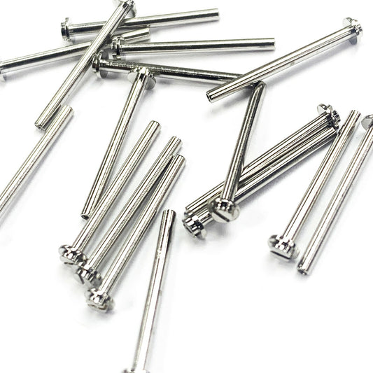 10 Gucci Type T-bar Screw Lugs fit Gucci Band Gold and Silver 1.3 MM, 8-24 MM