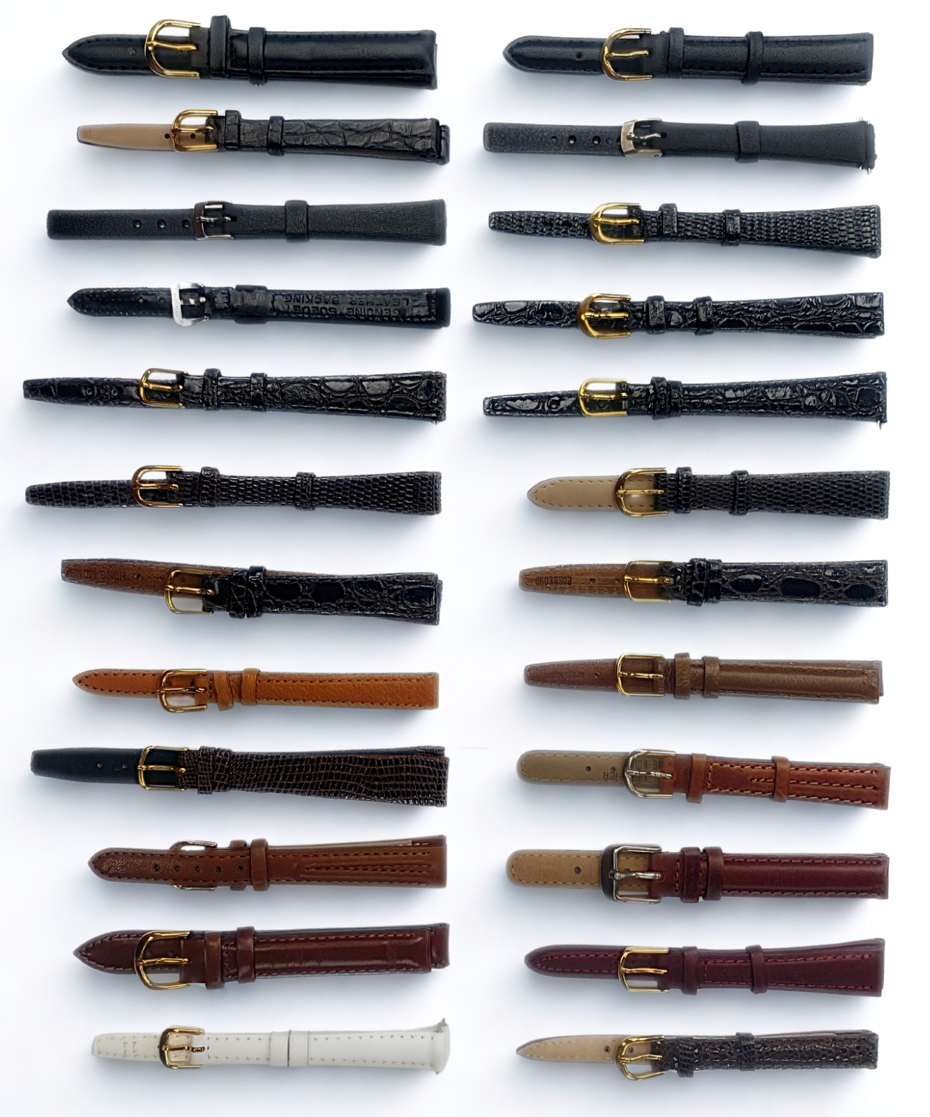 Lot of 26 Assorted Leather Watch Bands – OLD STOCK CLEARANCE SALE LADIES SIZE #2