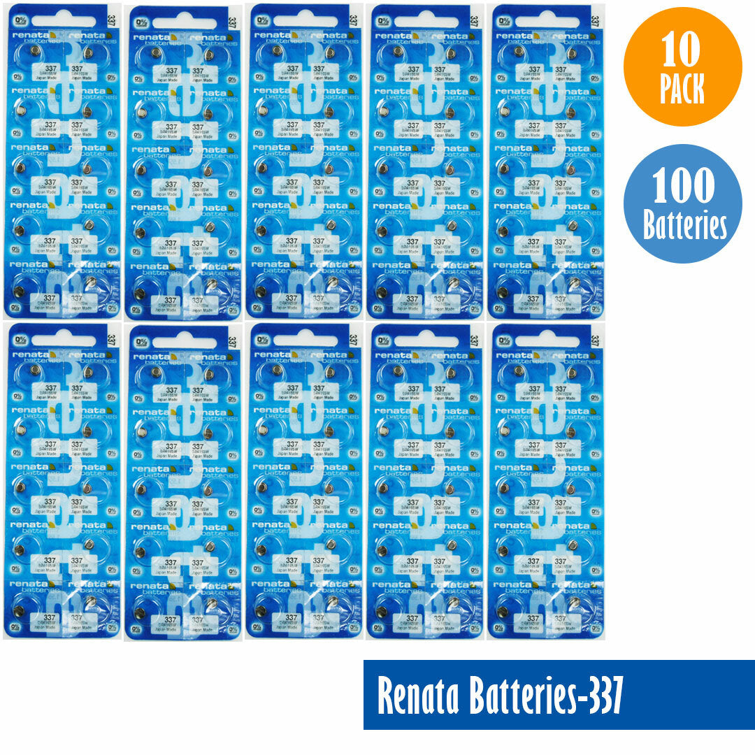 Renata 337 Watch Cell Battery SR416SW, Pack of 10 to 200