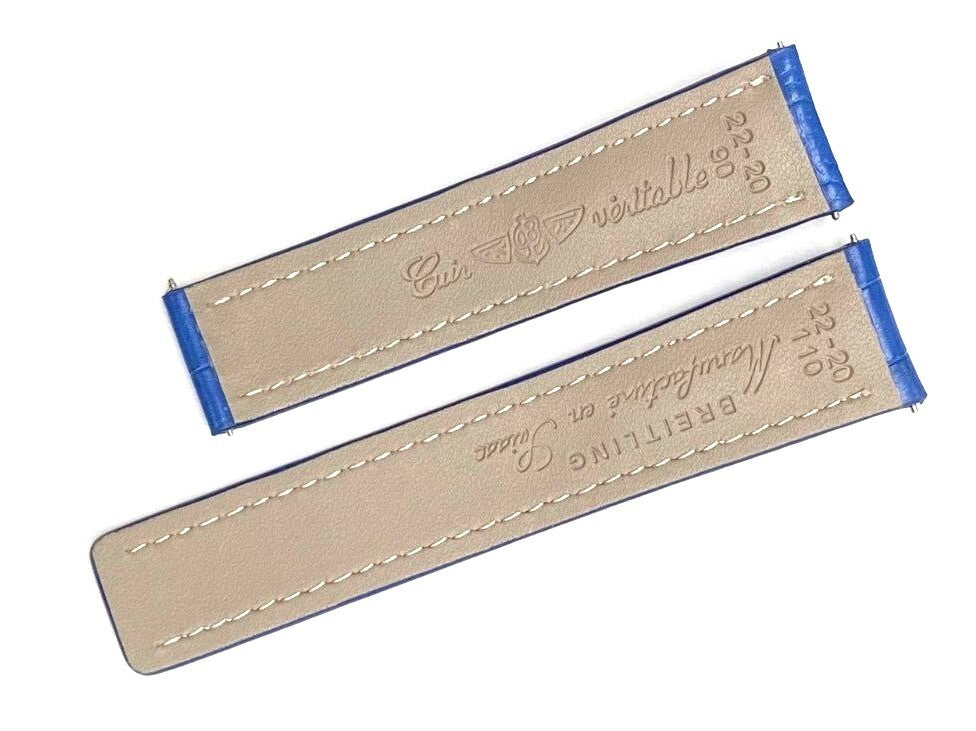 Genuine Leather Watch Band Without Deployment Clasp for Breitling Avenger