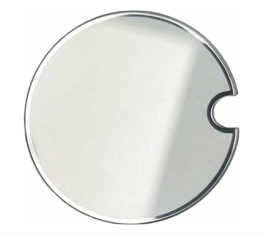 Mineral Crystal Diesel Round Flat w/1 cut out Round Silver Trim (52.8×1.74)mm