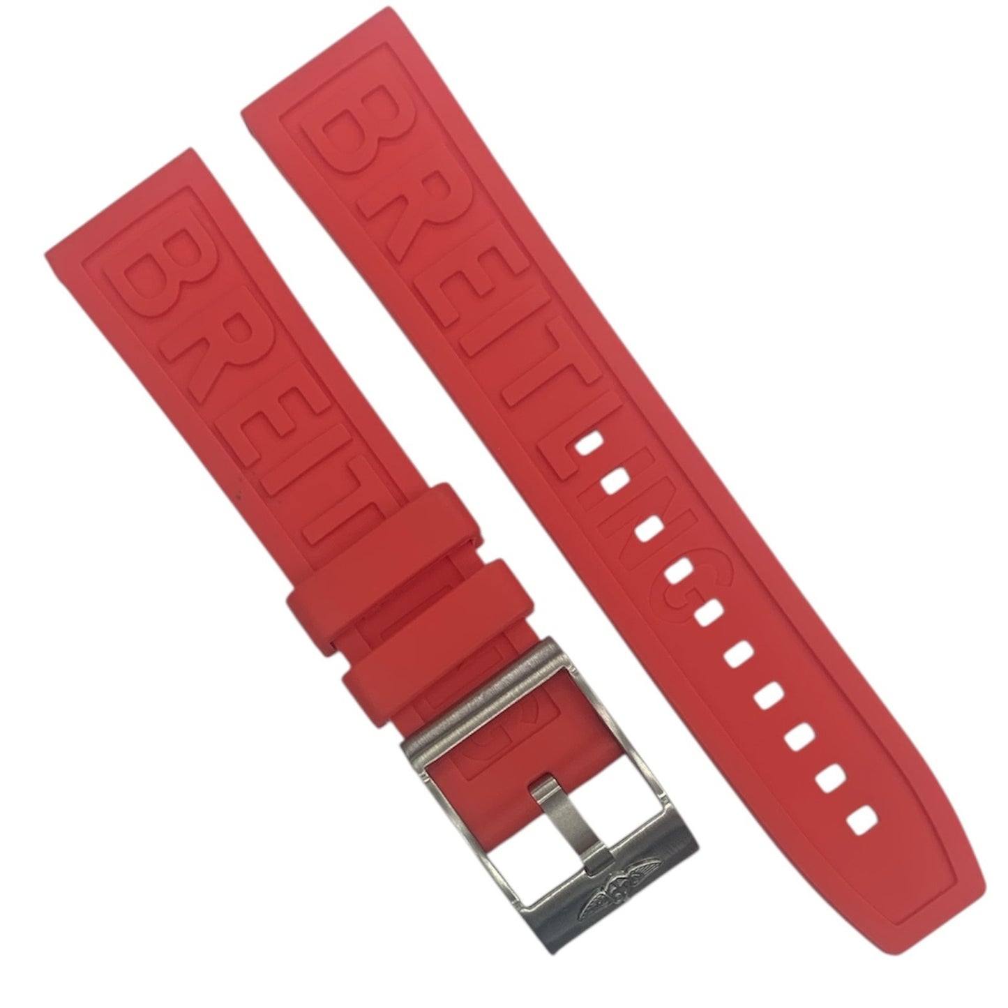 Attractive BREITLING SILICONE RUBBER WATCH BAND 22mm with Buckle