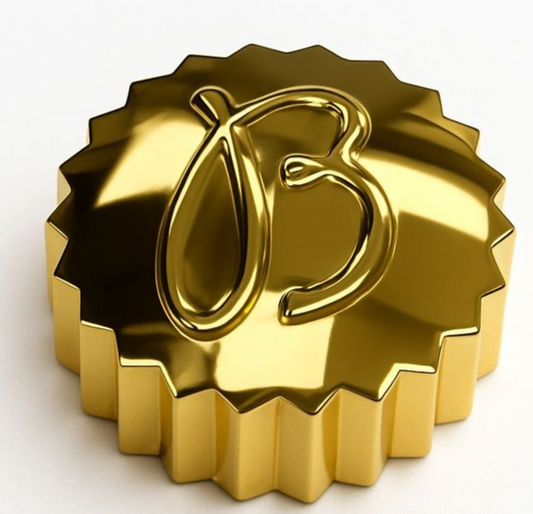 Breitling Flat Watch Crown – Gold & Silver | Ø 6.90mm | Tap 0.90