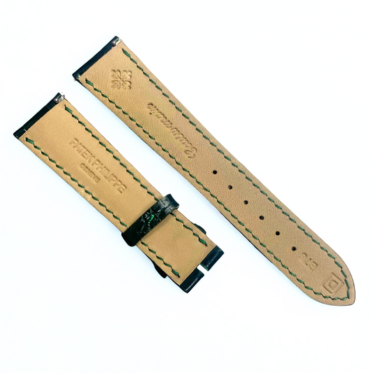 Genuine Patek Philippe Green Leather Watch Band - 19mm x 16mm | OEM Quality