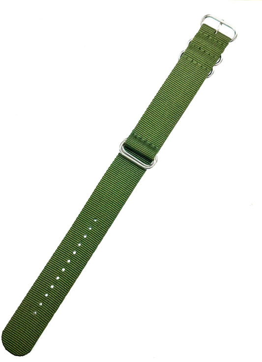 ONE PIECE NYLON BAND GREEN COLOR SIZE 18/20/22/24MM HIGH QUALITY BAND