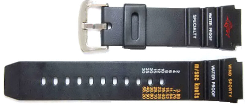 Lot of 6 Watch Bands 20MM PVC Black fit Casio, Timex and Other Watches 1118