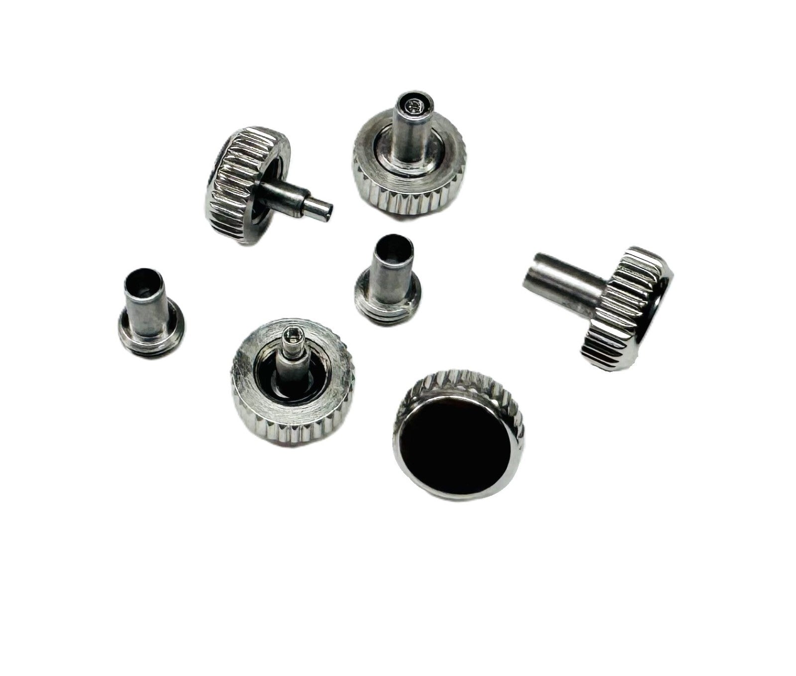 6.8x7 mm Stainless Steel Crown with Tube for INVICTA Watches, 4 Popular Colors