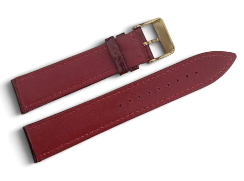 20mm Burgundy Designer Alligator calf skin Leather Watch Strap Band
