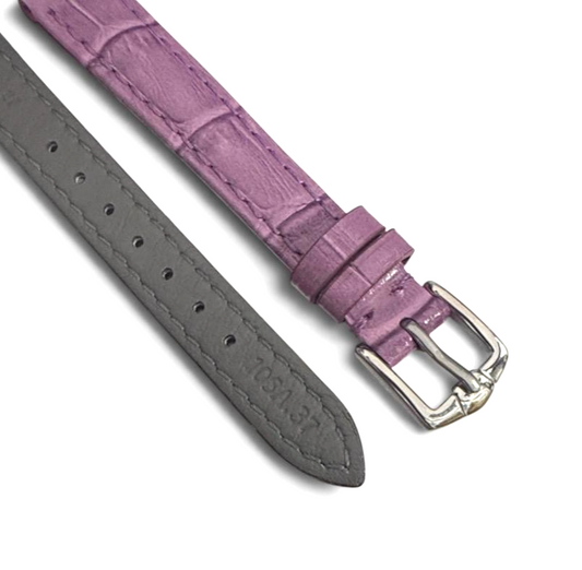 12mm Purple Designer Alligator Genuine Leather Watch Strap Band