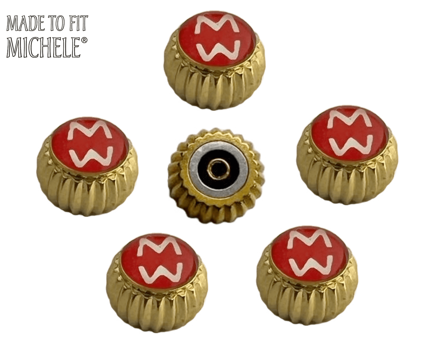 Lot of 5pcs Replicate Brand Watch Crown Size 6.3mm Made to Fit Michele® - Universal Jewelers & Watch Tools Inc.