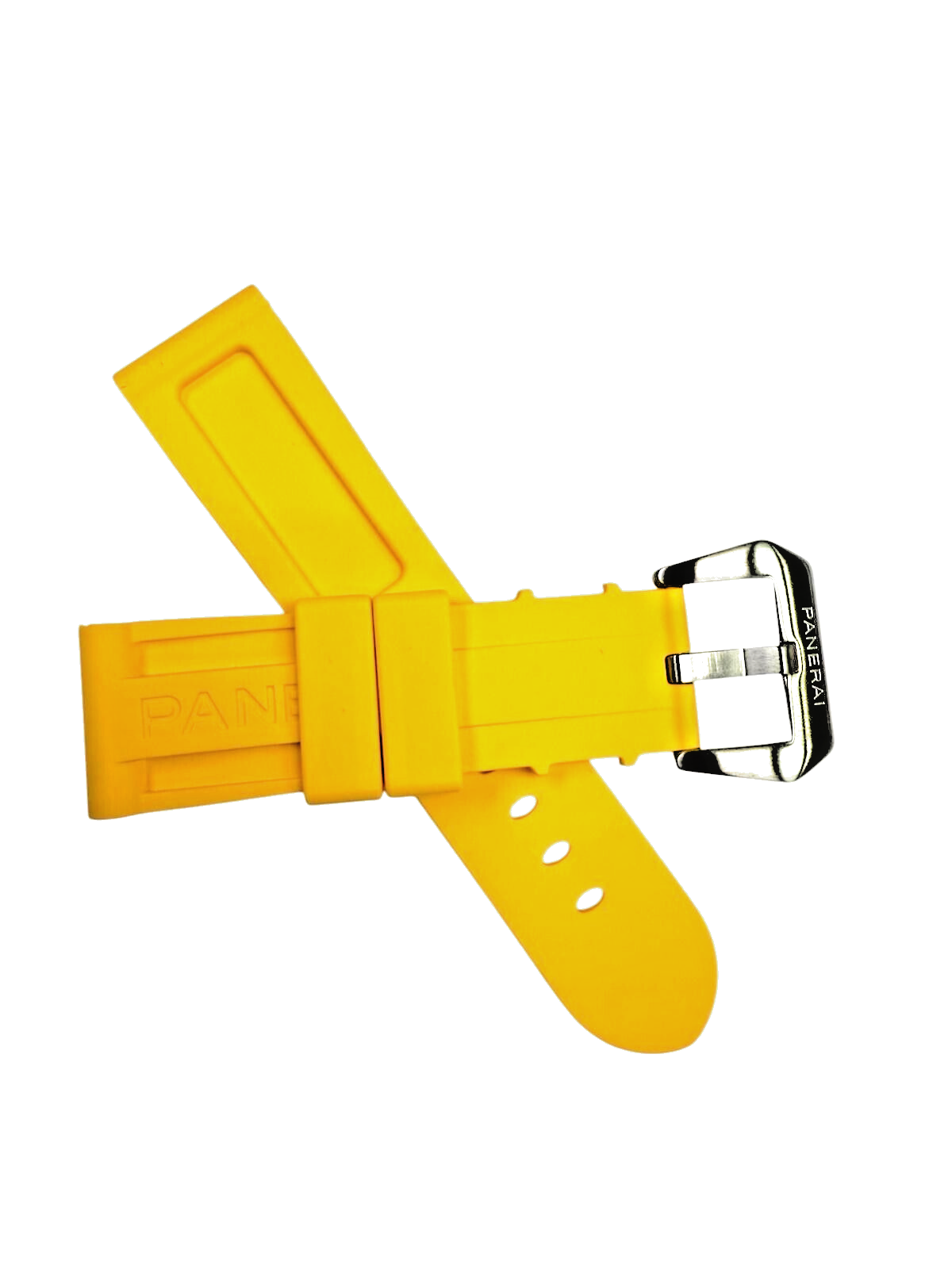 New Watch Band 24mm Rubber Strap BRIGHT YELLOW Color for PANERAI OFFICIAL