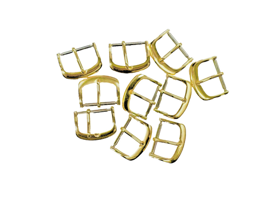 18MM WATCH BUCKLE  FOR Leather & Rubber WATCH BAND STRAP SHINY GOLD (10 pieces)