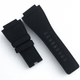 35mm Bell & Ross Style Velvet Leather Watch Strap – Black with Black Stitching