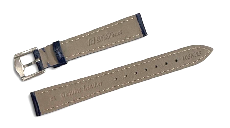 14mm Blue Designer Alligator Genuine calf Leather Watch Strap Band