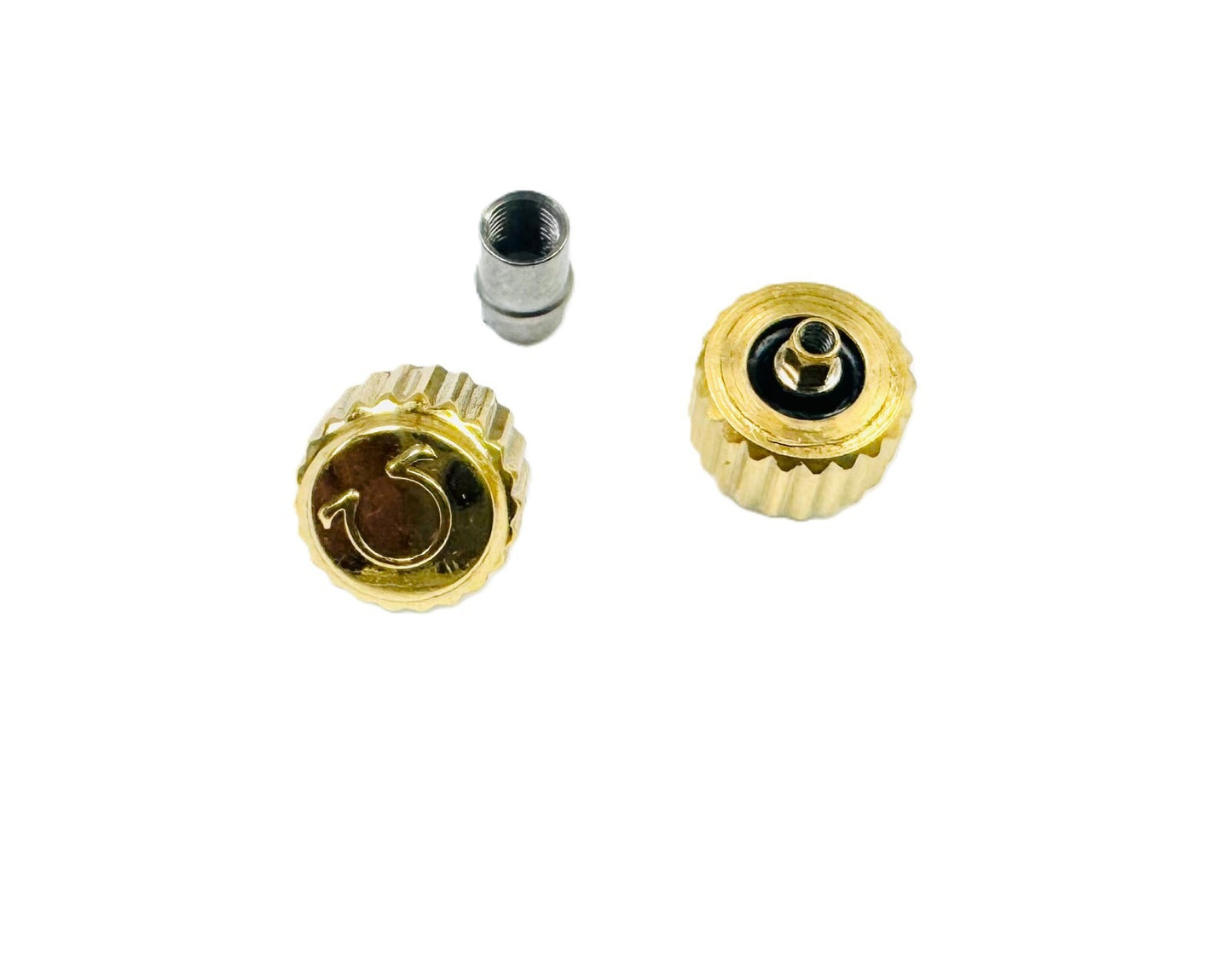 5.9mm Stainless Steel Replacement Crown with Tube for OMEGA Seamaster