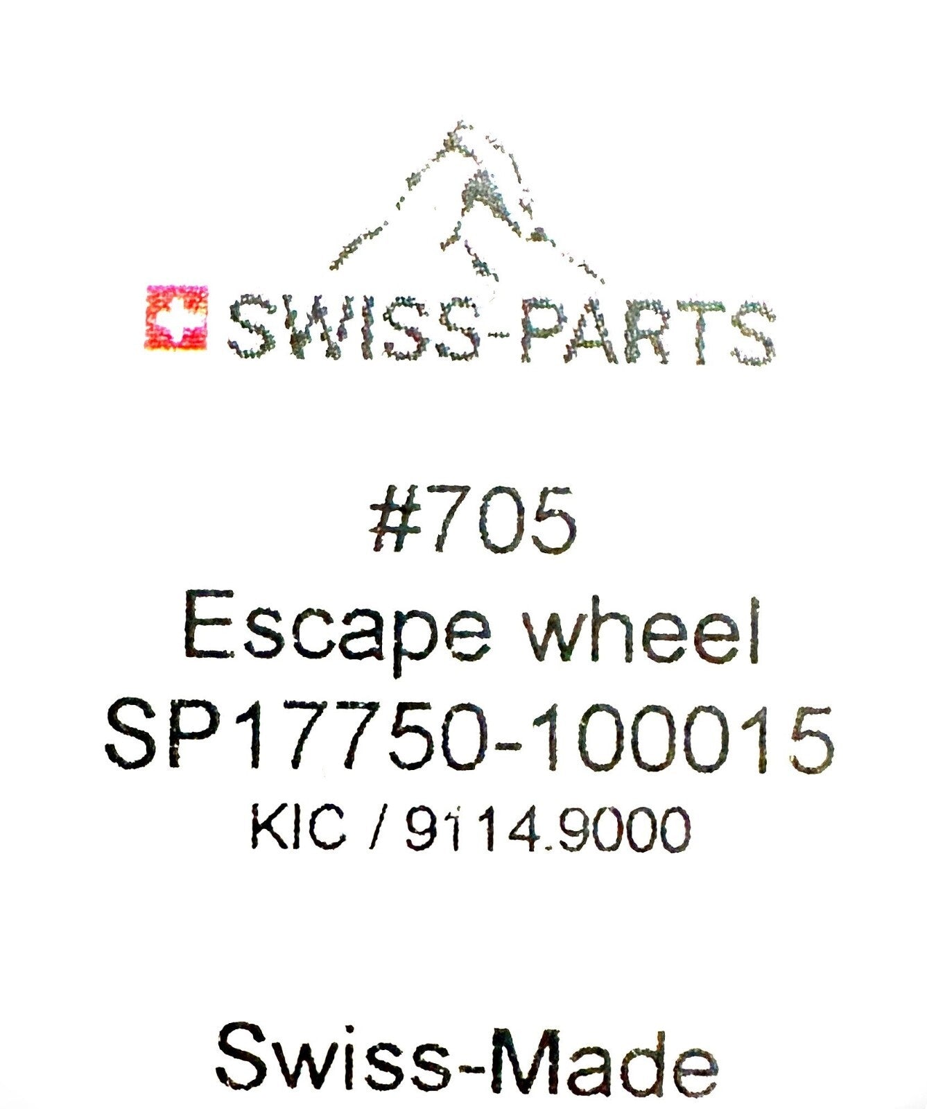 Movement Parts Fit For ETA 7750 Watch Part Ref 705, ESCAPE WHEEL SWISS MADE - Universal Jewelers & Watch Tools Inc.