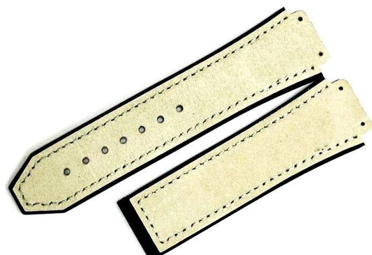 PLAIN LEATHER RUBBER WATCH BAND FOR HUBLOT WATCHES OF SIZE 19X26MM - Universal Jewelers & Watch Tools Inc.