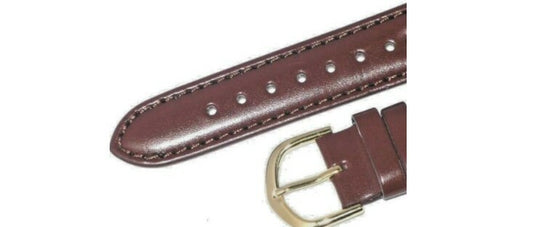 26 MM Dark Brown Genuine Leather Plain Watch Band, Lot of 6 bands