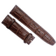 IWC Style Brown Leather Watch Band – Crocodile Pattern Strap | Multiple Sizes
