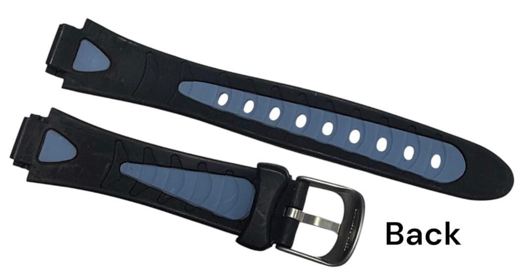 13MM RUBBER WATCH BAND BLACK & BLUE COLOR DESIGN